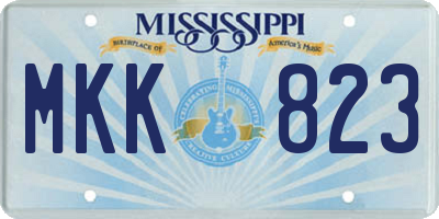 MS license plate MKK823