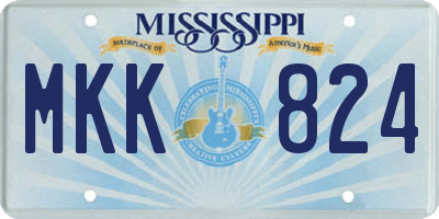 MS license plate MKK824