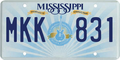 MS license plate MKK831