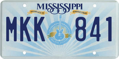 MS license plate MKK841
