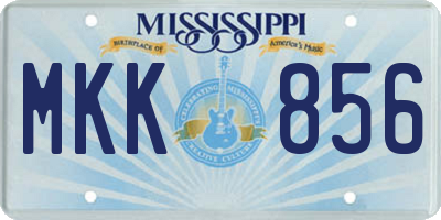 MS license plate MKK856