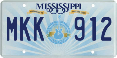 MS license plate MKK912
