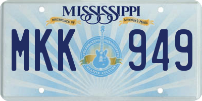 MS license plate MKK949