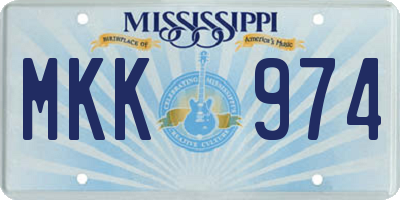 MS license plate MKK974