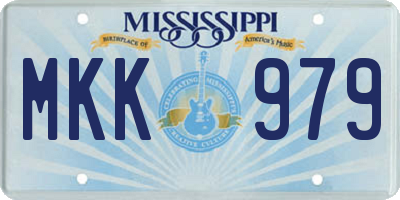 MS license plate MKK979