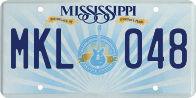 MS license plate MKL048
