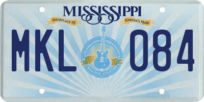 MS license plate MKL084