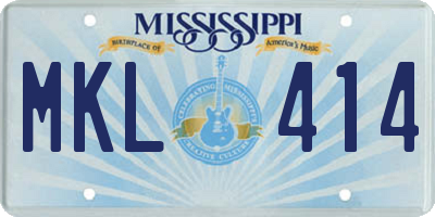 MS license plate MKL414