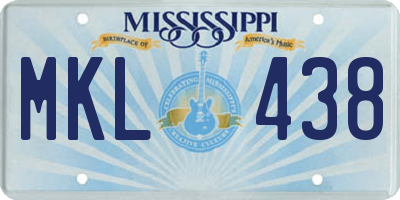 MS license plate MKL438