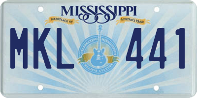 MS license plate MKL441