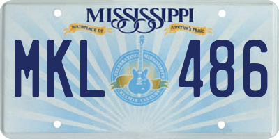 MS license plate MKL486