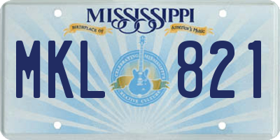 MS license plate MKL821