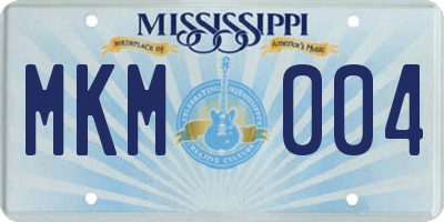 MS license plate MKM004