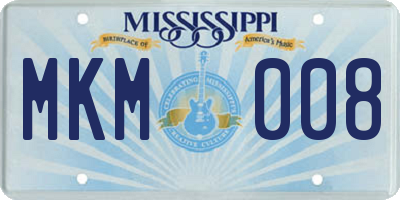 MS license plate MKM008