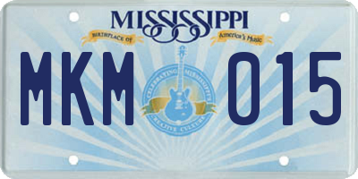 MS license plate MKM015
