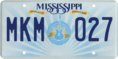 MS license plate MKM027