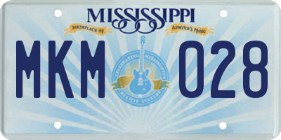 MS license plate MKM028