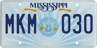MS license plate MKM030