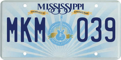 MS license plate MKM039