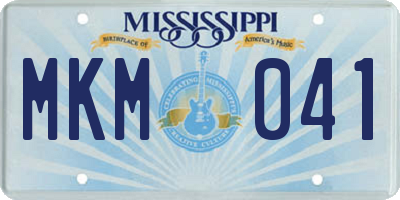 MS license plate MKM041