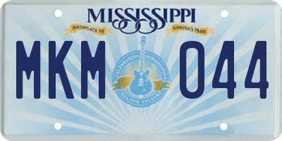 MS license plate MKM044