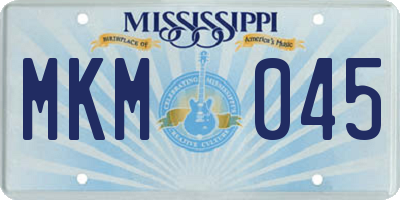 MS license plate MKM045