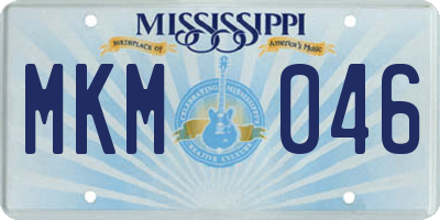 MS license plate MKM046