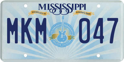 MS license plate MKM047