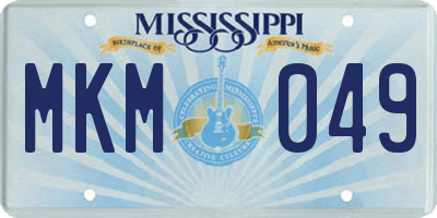 MS license plate MKM049