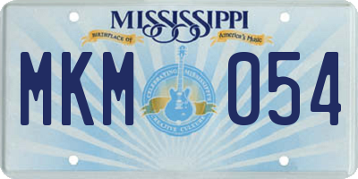MS license plate MKM054