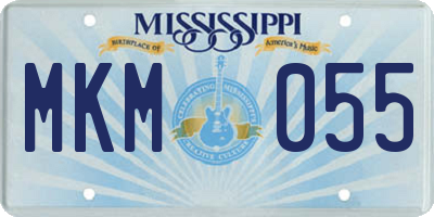 MS license plate MKM055