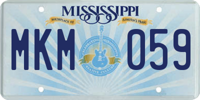 MS license plate MKM059