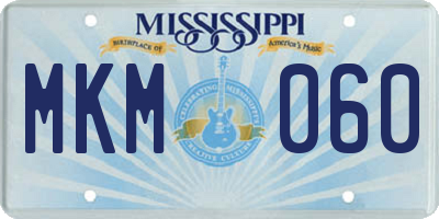 MS license plate MKM060