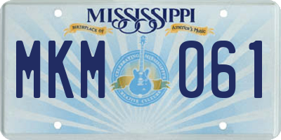MS license plate MKM061