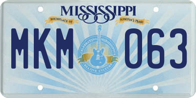 MS license plate MKM063