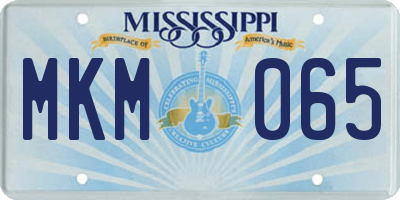 MS license plate MKM065