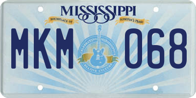 MS license plate MKM068