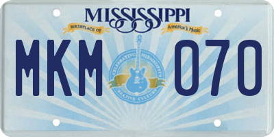 MS license plate MKM070