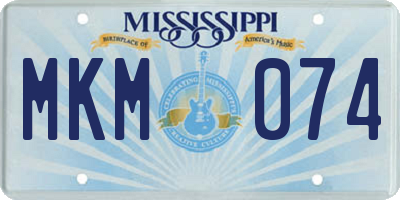 MS license plate MKM074