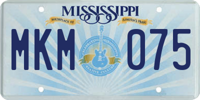 MS license plate MKM075