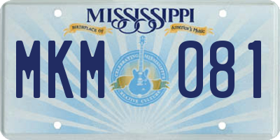 MS license plate MKM081