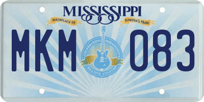 MS license plate MKM083
