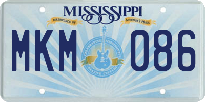 MS license plate MKM086
