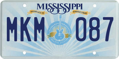 MS license plate MKM087