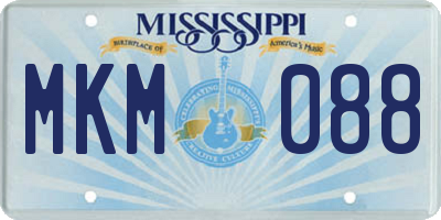 MS license plate MKM088