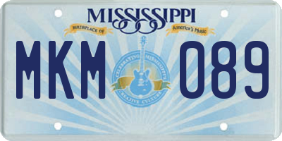MS license plate MKM089