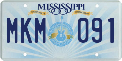 MS license plate MKM091