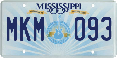 MS license plate MKM093