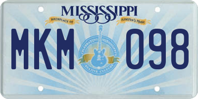 MS license plate MKM098