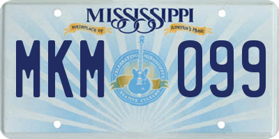 MS license plate MKM099